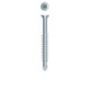 Picture of a screw with a a drilling point for wood to metal use. Size #6 x 2-1/4". Zinc Plated