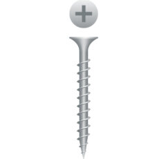 Picture of a screw, for metal or aluminum to metal or aluminum use. Size #8 x 1-1/4", 305 Stainless Steel.