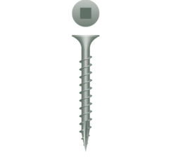 Picture of a screw, outdoor, for wood to wood use. Size #10 x 3-1/2", WAR Coated.