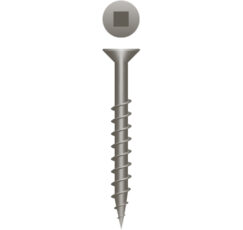 Picture of a screw, Woodworking, for wood screw for interior wood applications use. Size #8 x 3/4", Plain and Lubed.