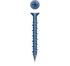 A blue screw with an x on it.